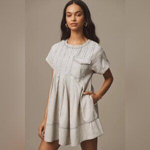 NWT Size XS - Pilcro Short-Sleeve Denim Cotton Mini Swing Dress (NWT US$ 148)